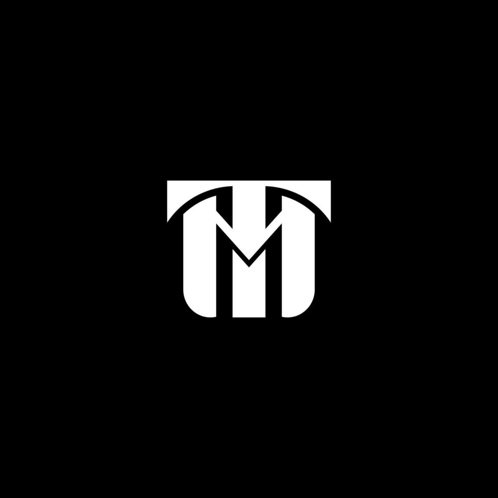 Initial based clean and minimal letter. TM MT Monogram Logo Template. Elegant luxury alphabet vector design