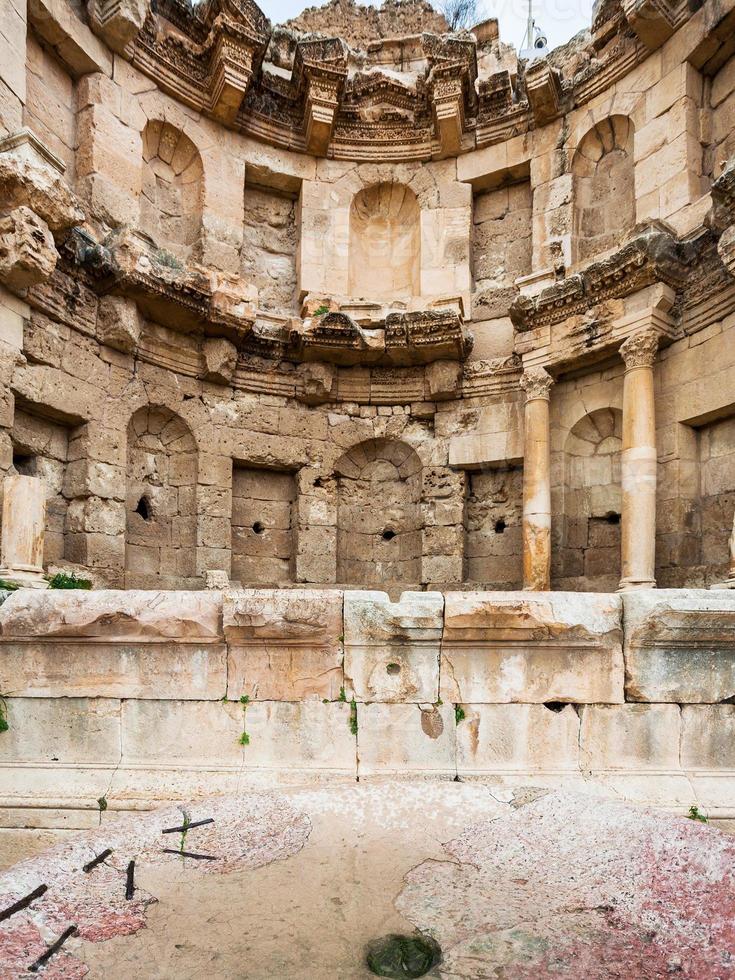 view of nymphaeum in Jerash ancient Gerasa town photo