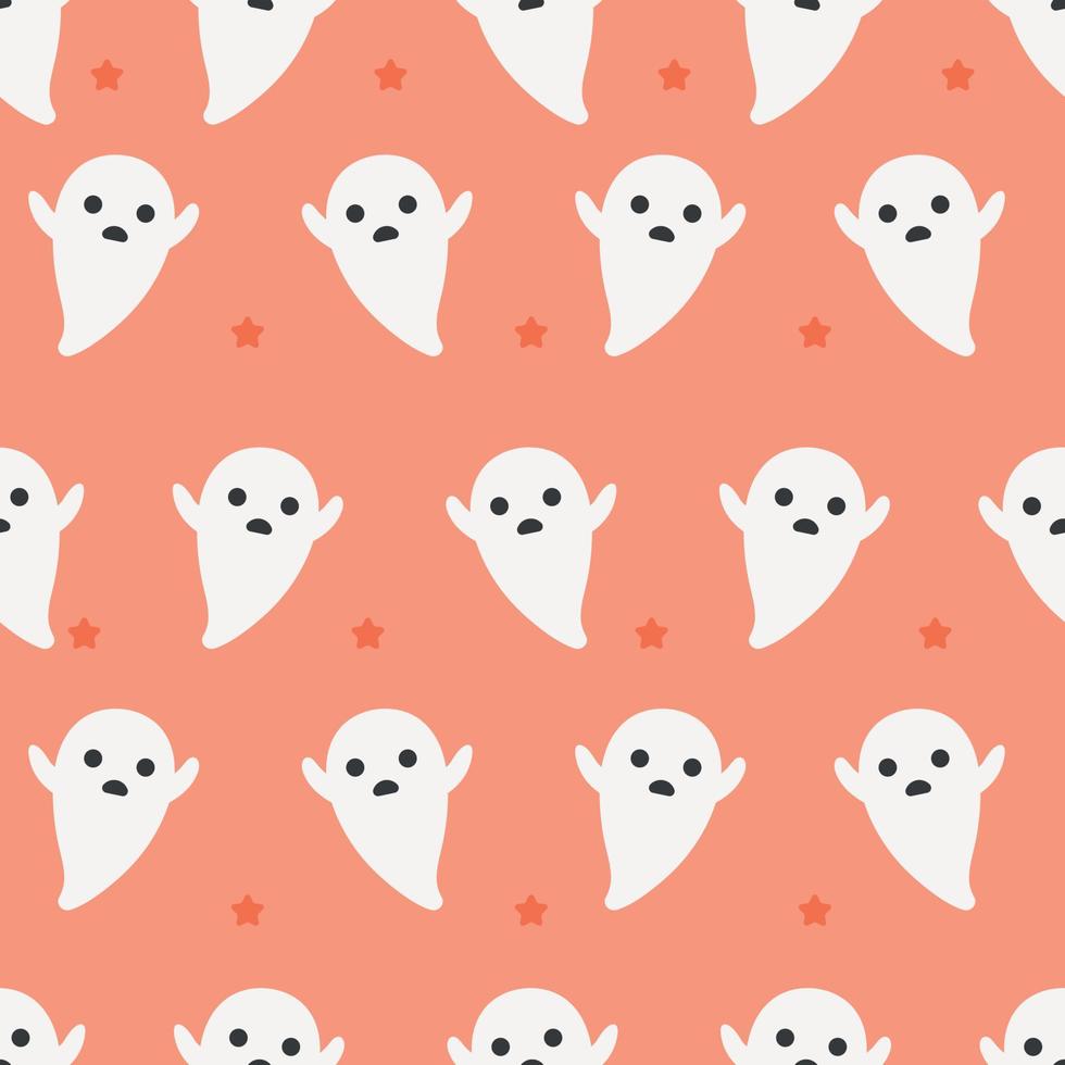 Cute Ghost Seamless Pattern vector