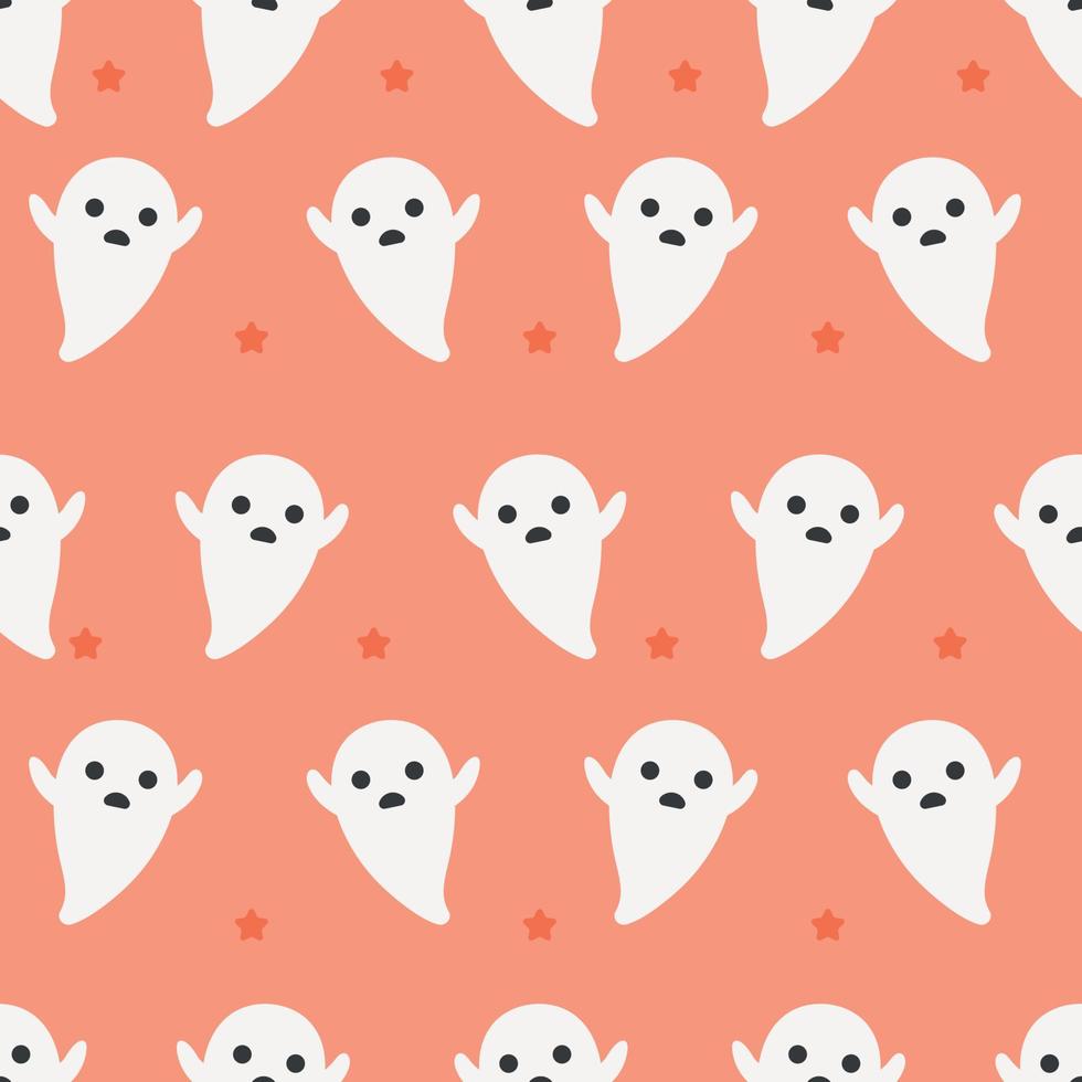 Cute Ghost Seamless Pattern vector