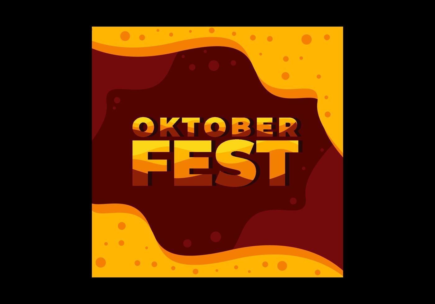 Oktoberfest text effect for social media banner vector