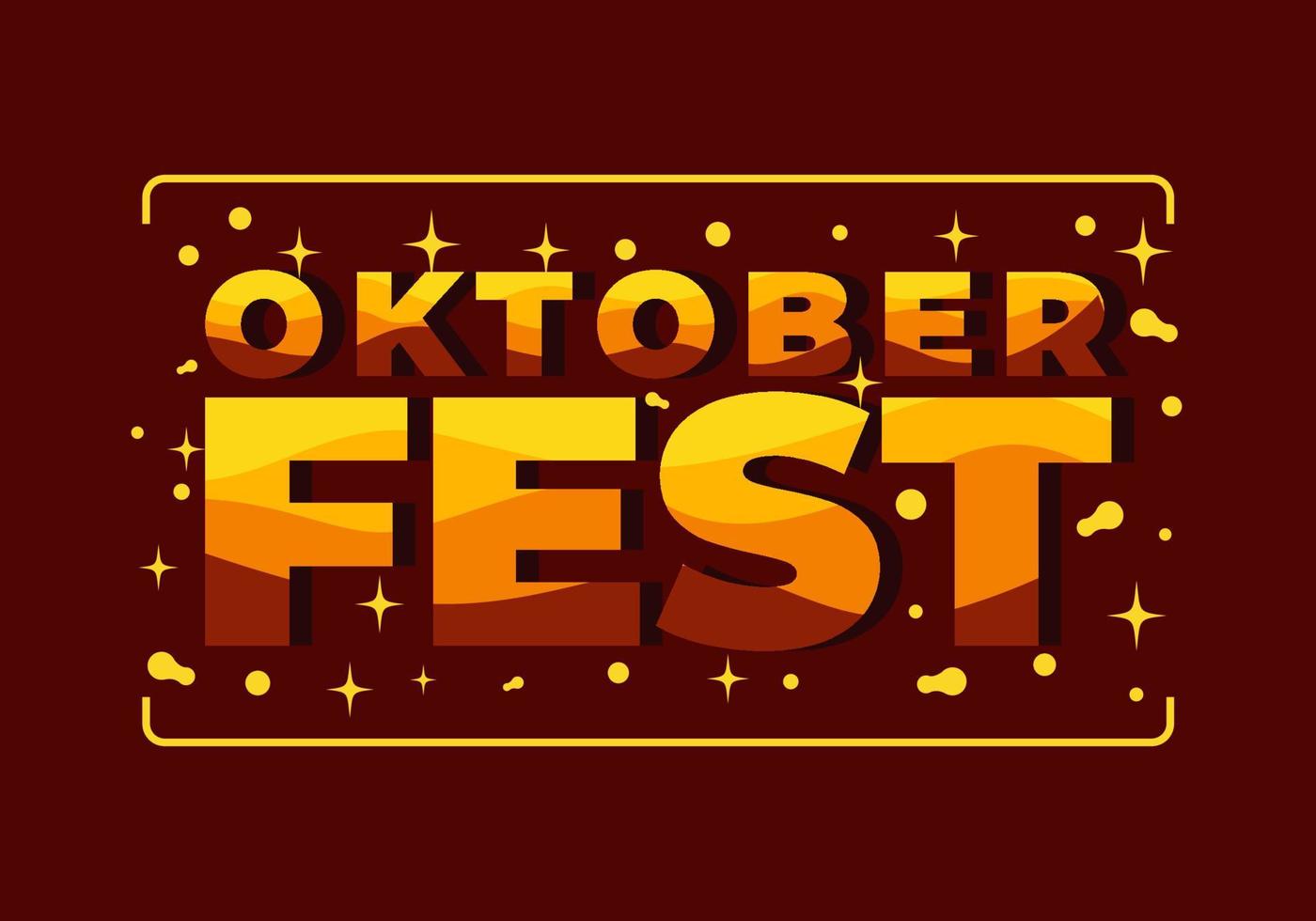 Oktoberfest text effect for social media banner vector