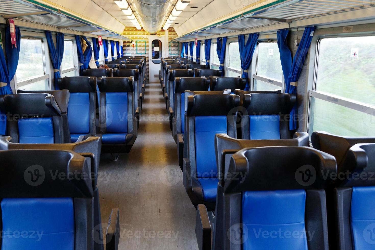 leather seats and train intetior photo