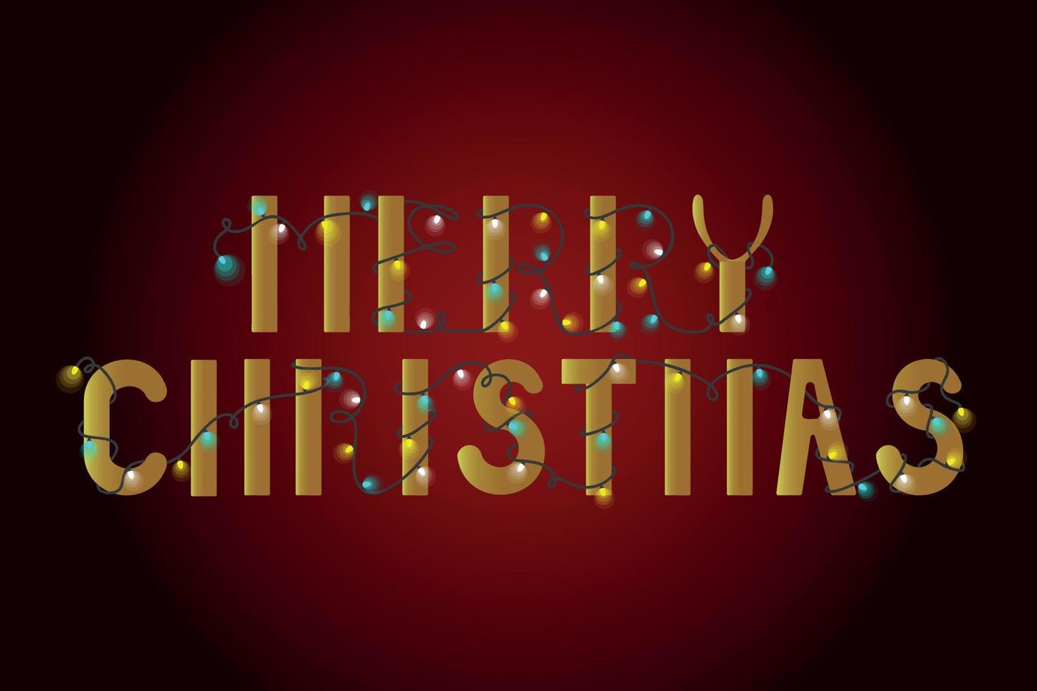 Merry Christmas garland text 11854819 Vector Art at Vecteezy