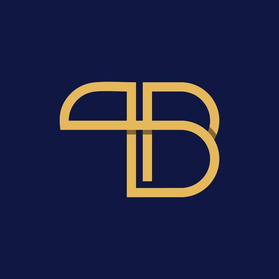 Letter TB Line Geometric Modern Logo vector