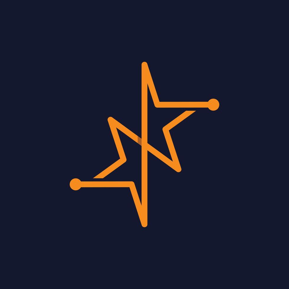 Star Pulse Line Modern Simple Logo 11854850 Vector Art at Vecteezy