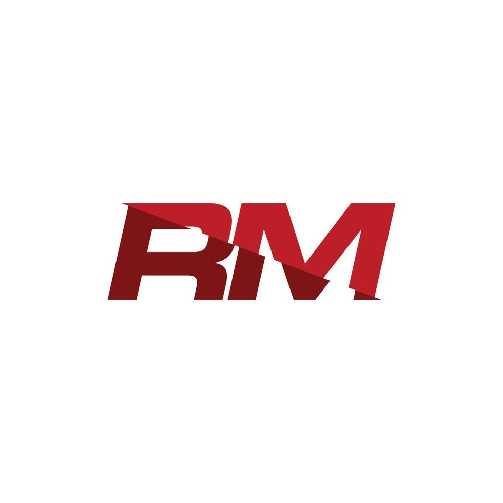 Letter RM Geometric Modern Simple Logo vector