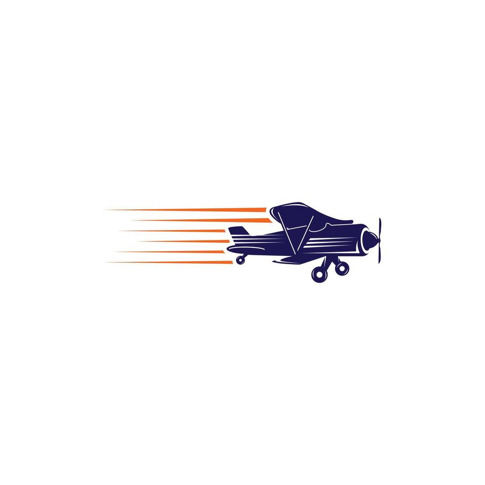 Air Plane Speed Flight Illustration Logo vector