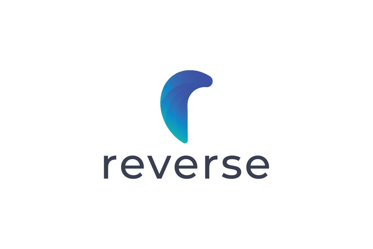Letter r awesome simple and unique minimal logo vector