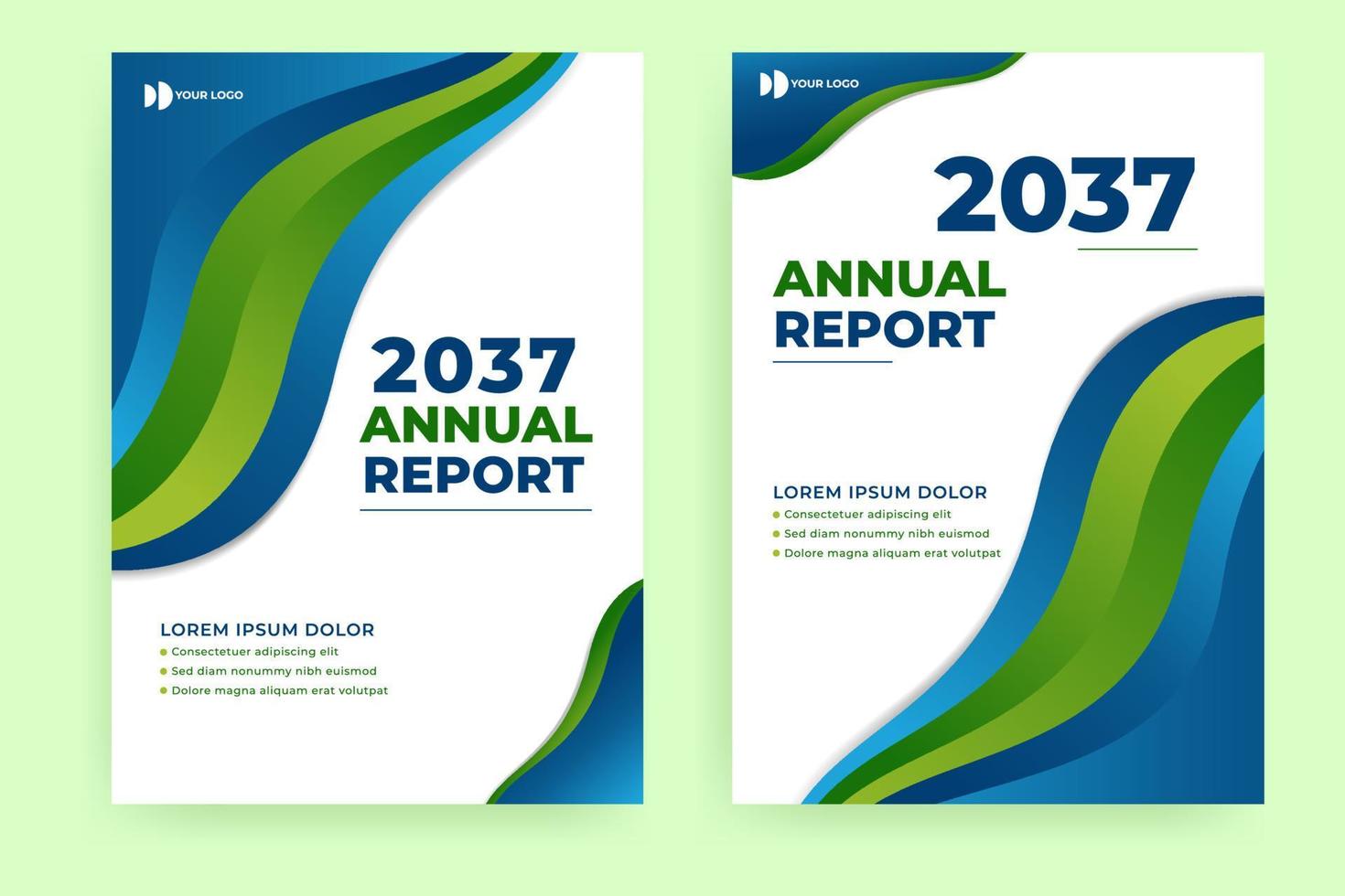 Modern annual report template design. Adaptable for book cover, flyer, poster or brochure vector