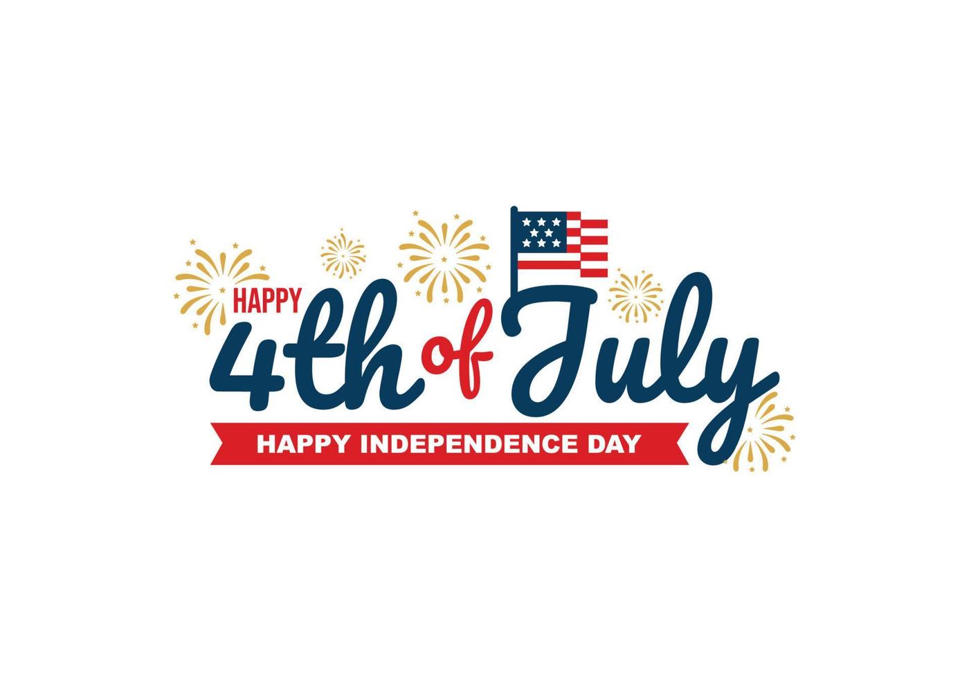 4th of july logo illustration vector