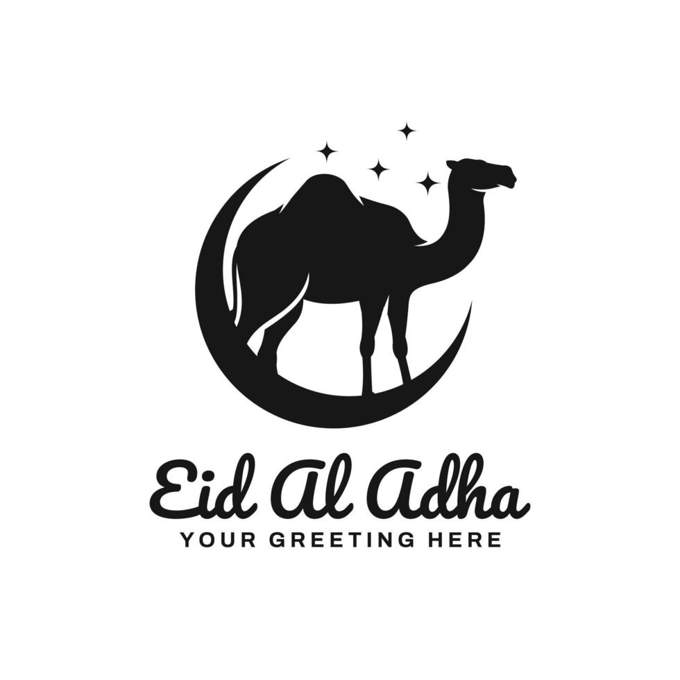 Eid al adha logo design vector