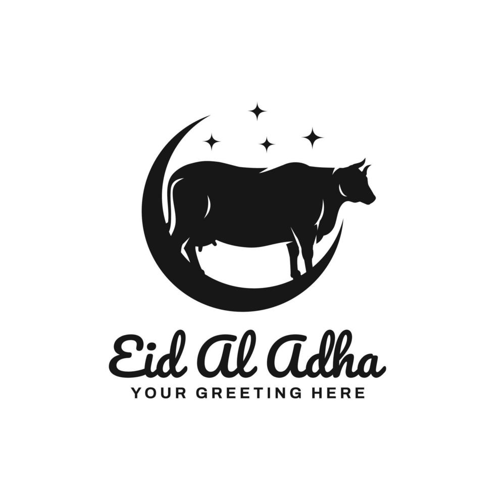 Eid al adha logo design vector