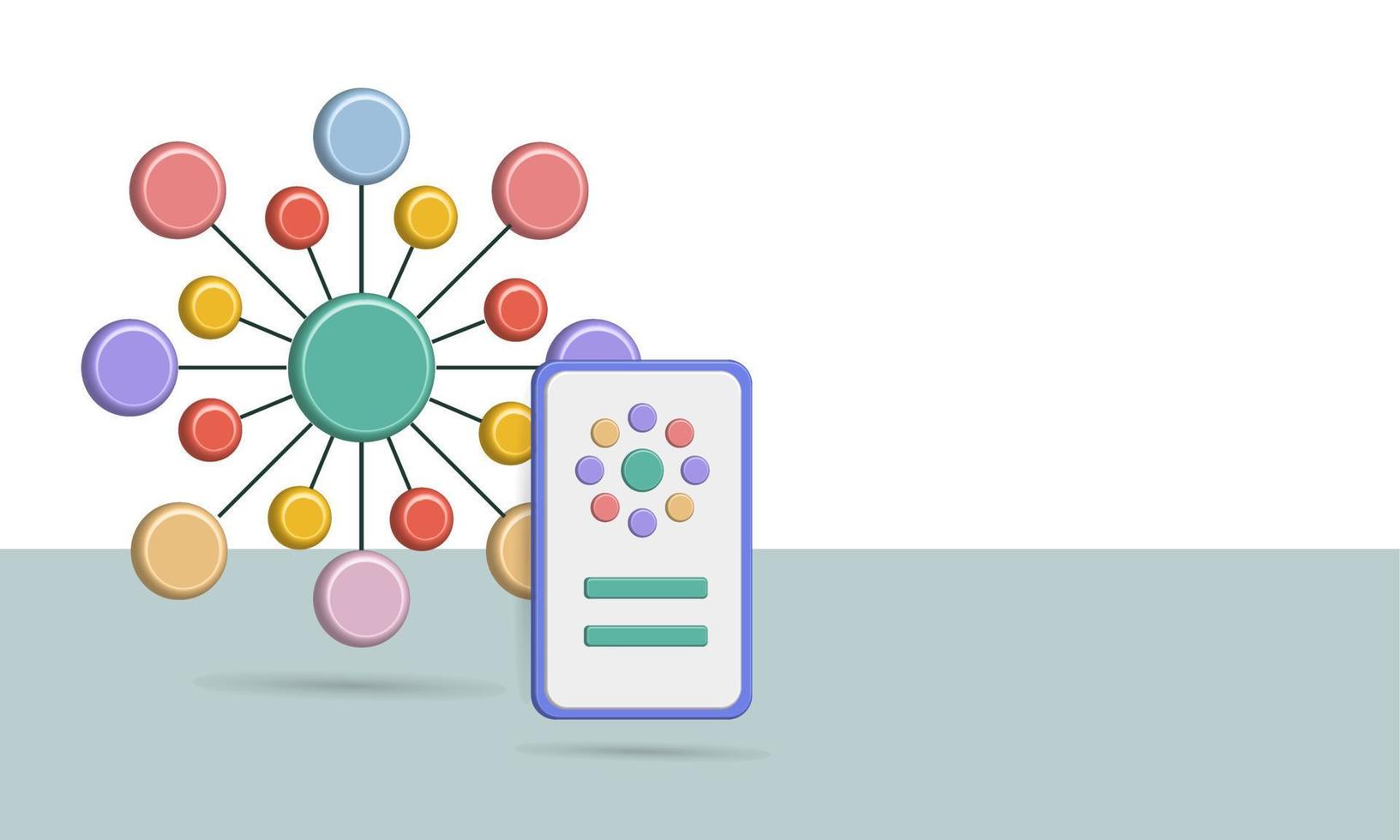 Circle line on phone vector