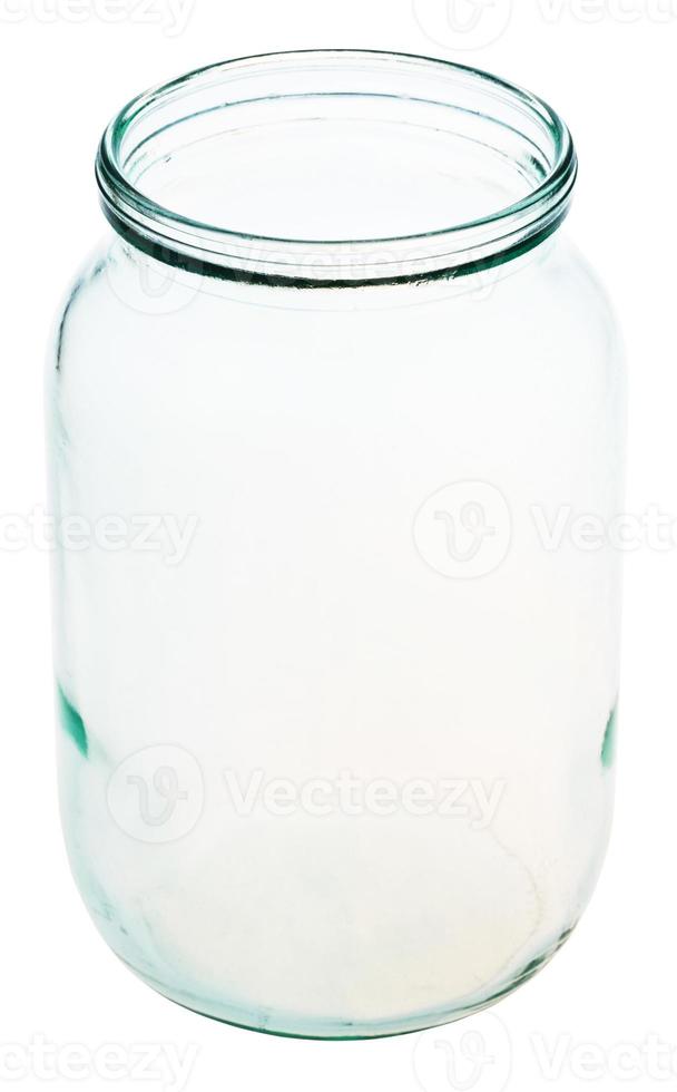 open Gallon glass jar isolated photo