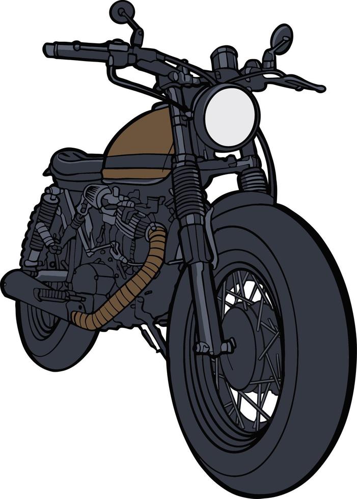retro motorcycle classic bike roadster vector