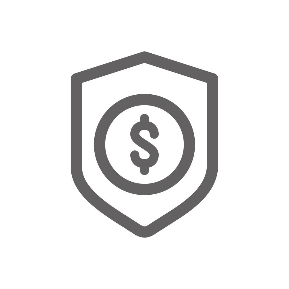 Money protection icon . Perfect for business website or user interface applications. vector sign and symbol
