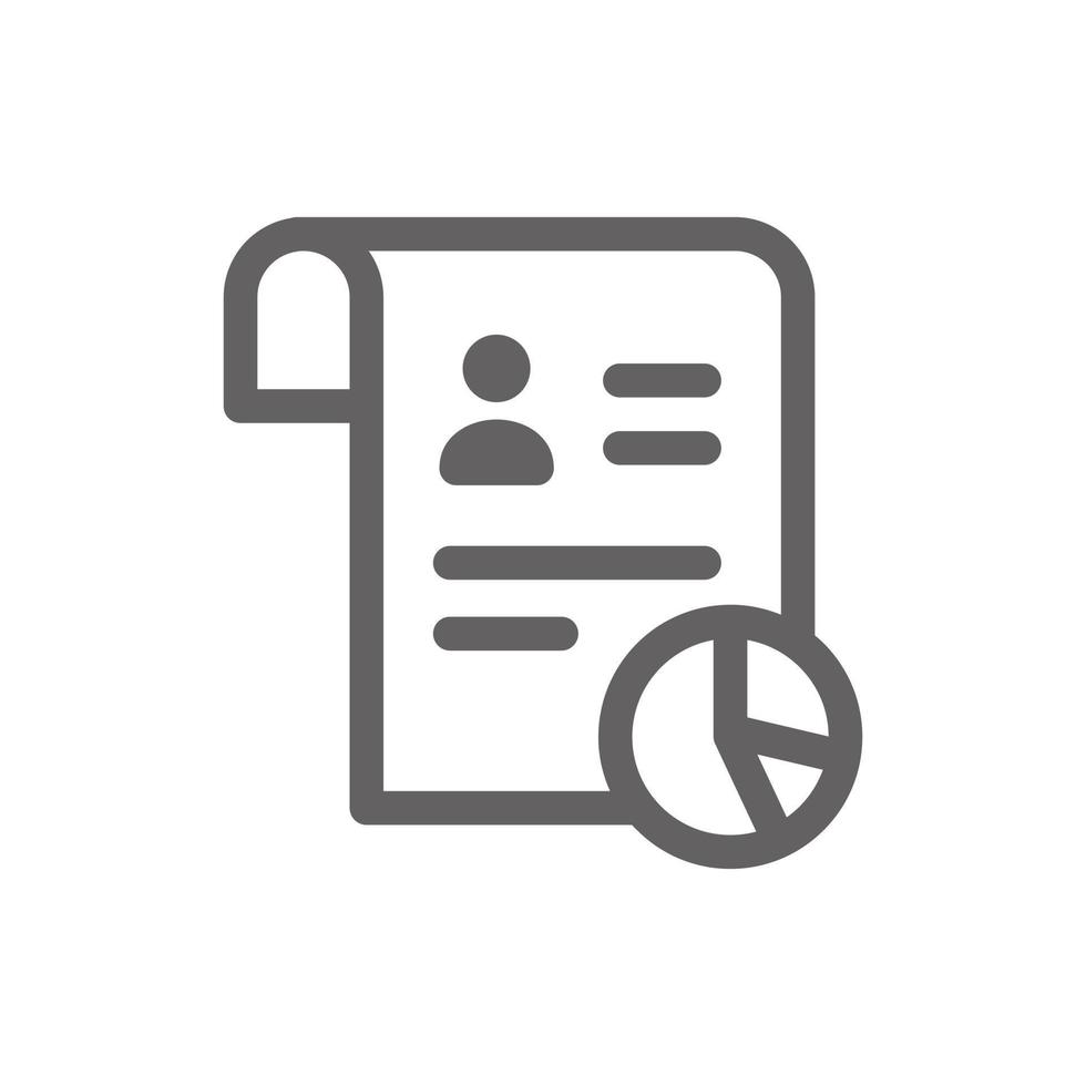 statistical profile icon. Perfect for business website or user interface applications. Simple vector illustration.