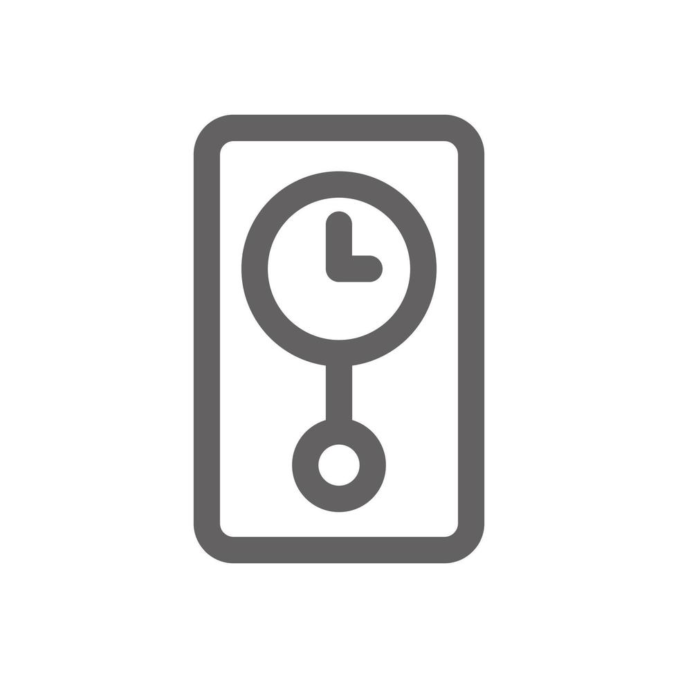 icono de reloj de pared. perfecto para aplicaciones de interfaz de usuario o icono de temporizador. vector de señal y símbolo