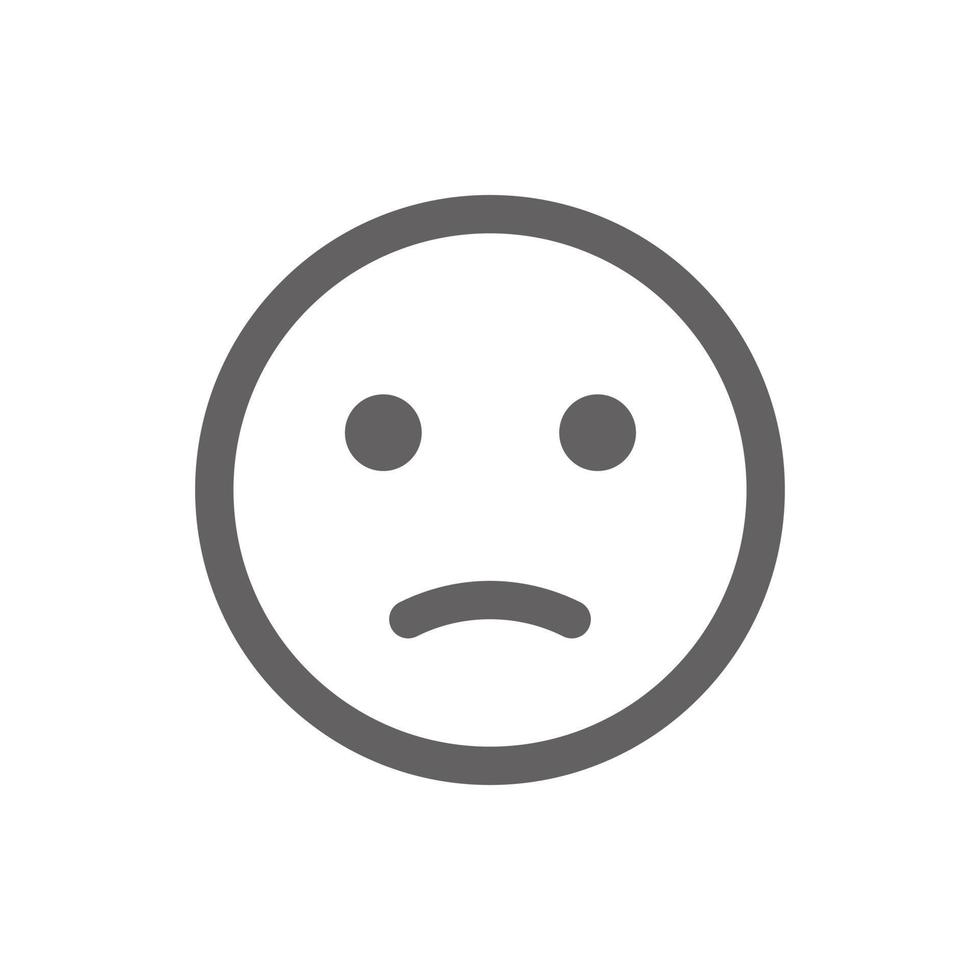 disappointed emoji icon . Perfect for website or social media application. vector sign and symbol
