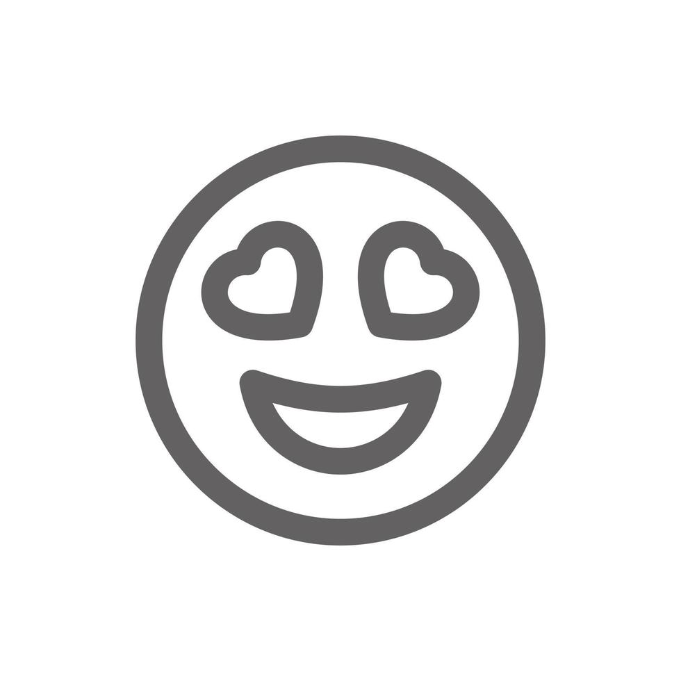 love emoji icon . Perfect for website or social media application. vector sign and symbol
