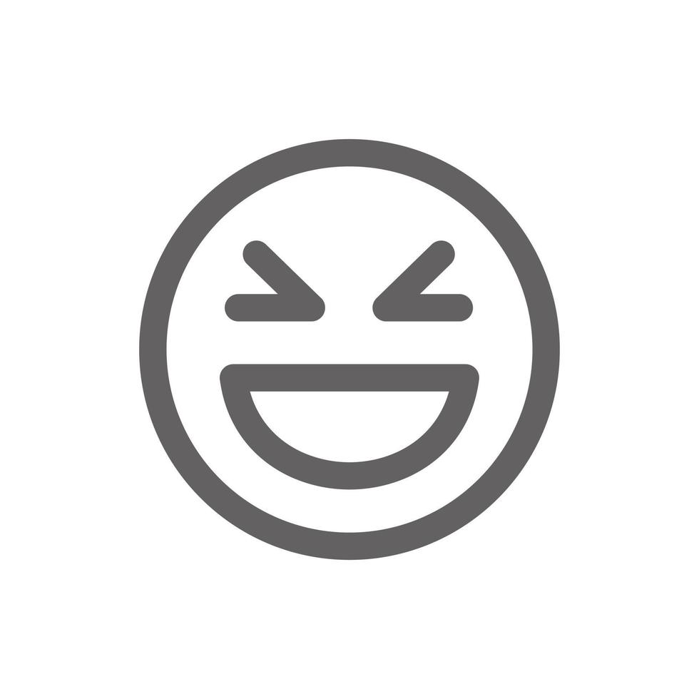 laugh emoji icon . Perfect for website or social media application. vector sign and symbol