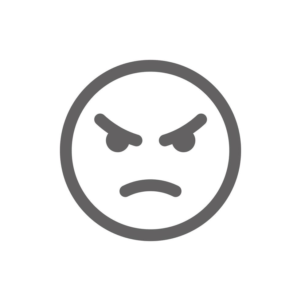 angry emoji icon . Perfect for website or social media application. vector sign and symbol