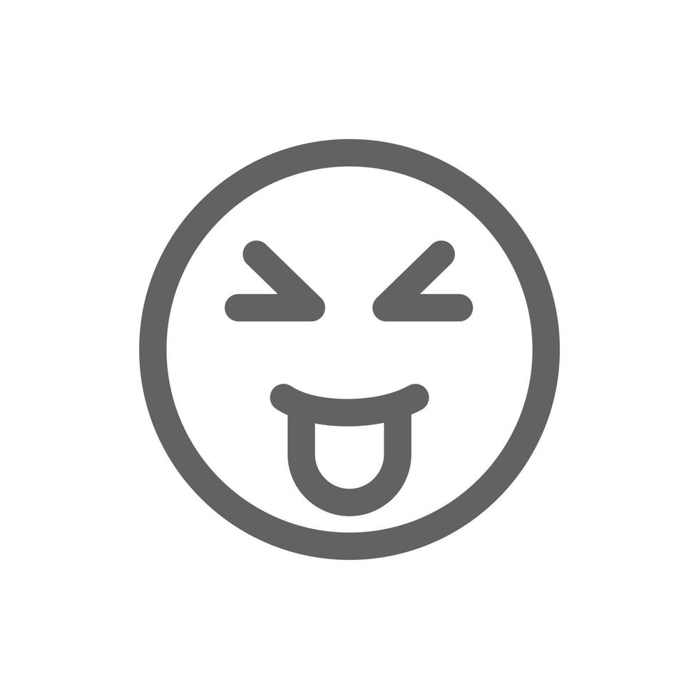 smiling with tongue emoji icon . Perfect for website or social media application. vector sign and symbol