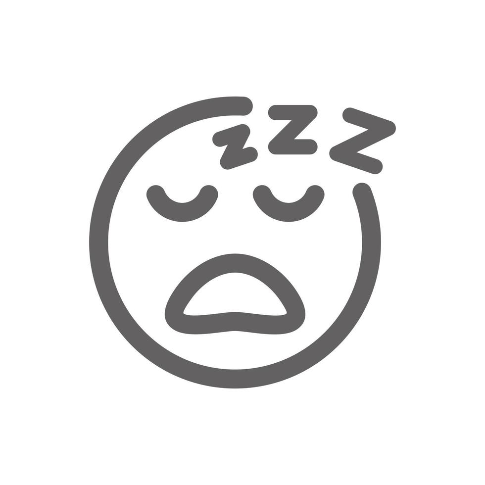 sleep emoji icon . Perfect for website or social media application. vector sign and symbol