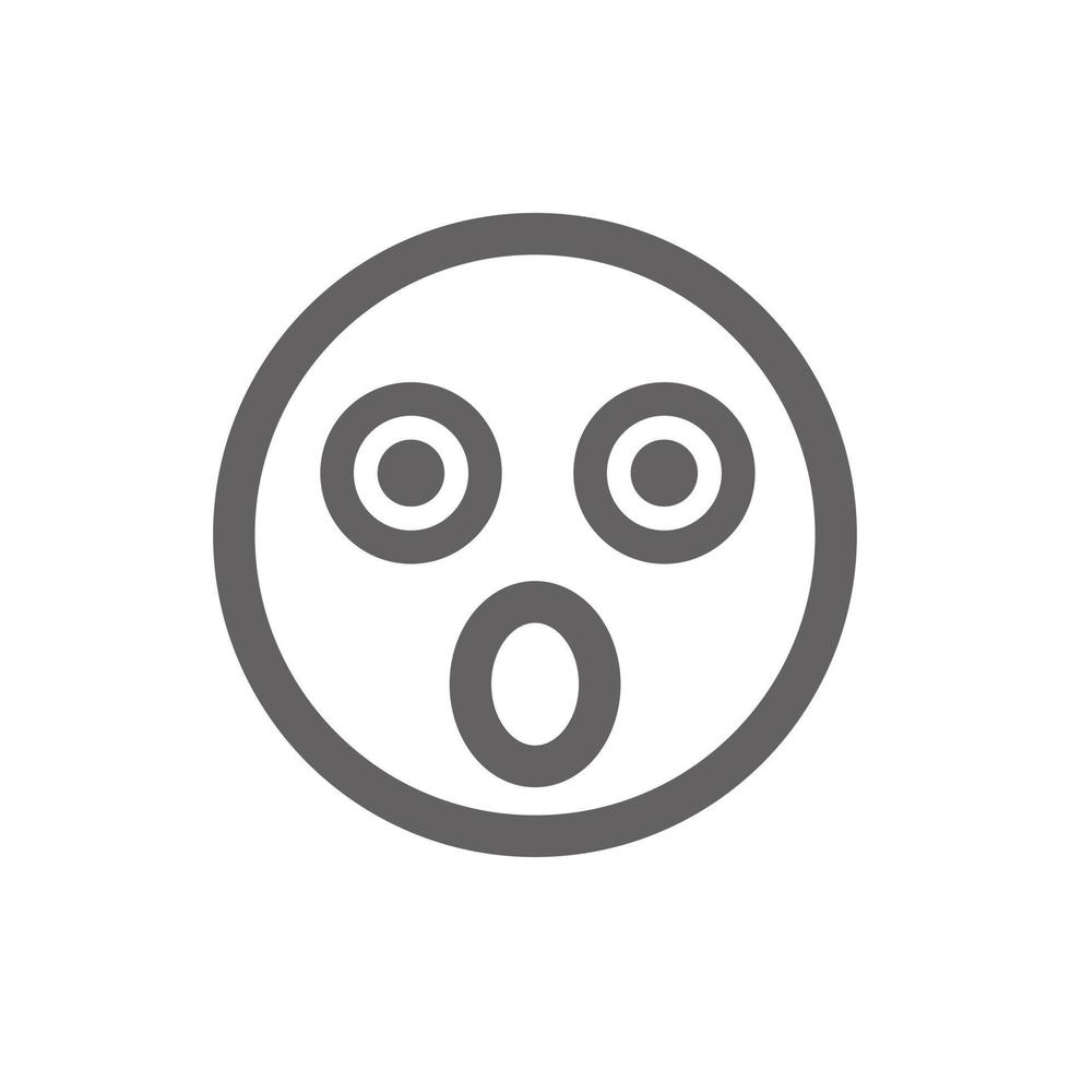 shock emoji icon . Perfect for website or social media application. vector sign and symbol