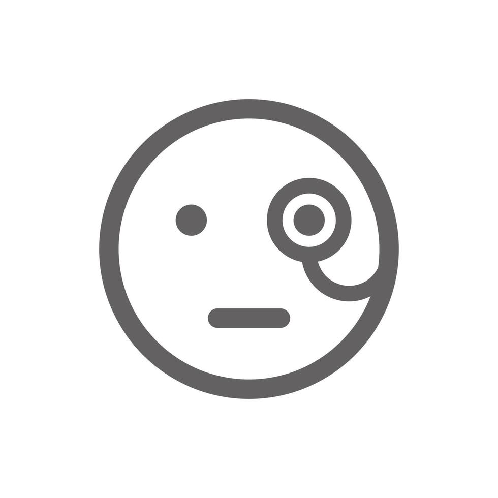 investigate emoji icon . Perfect for website or social media application. vector sign and symbol