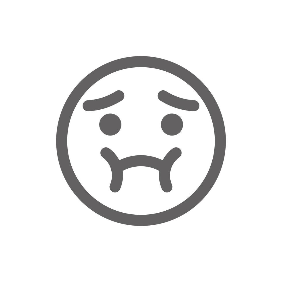 nauseous emoji icon . Perfect for website or social media application. vector sign and symbol