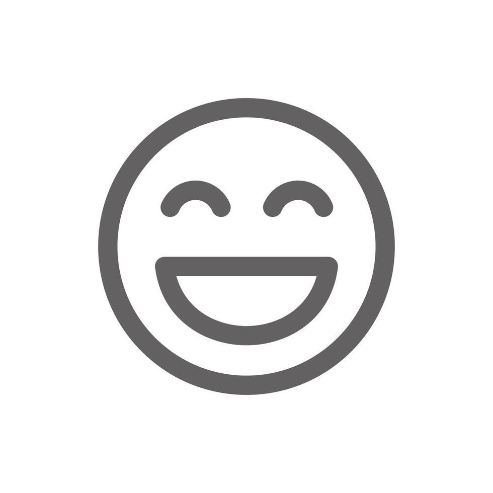laugh emoji icon . Perfect for website or social media application. vector sign and symbol