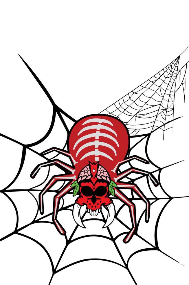 monster spiderman horror halloween vector