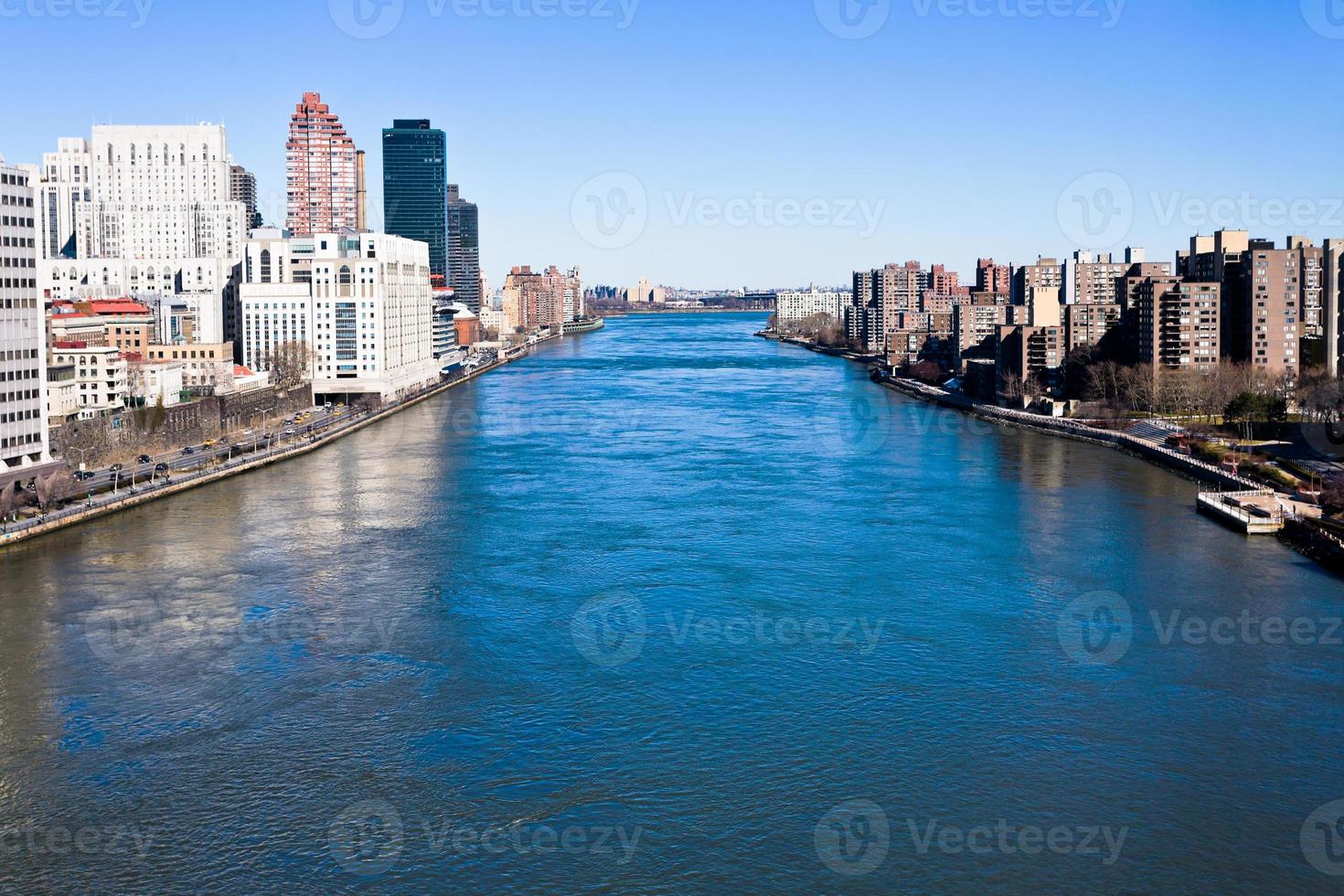 East river in New York City photo