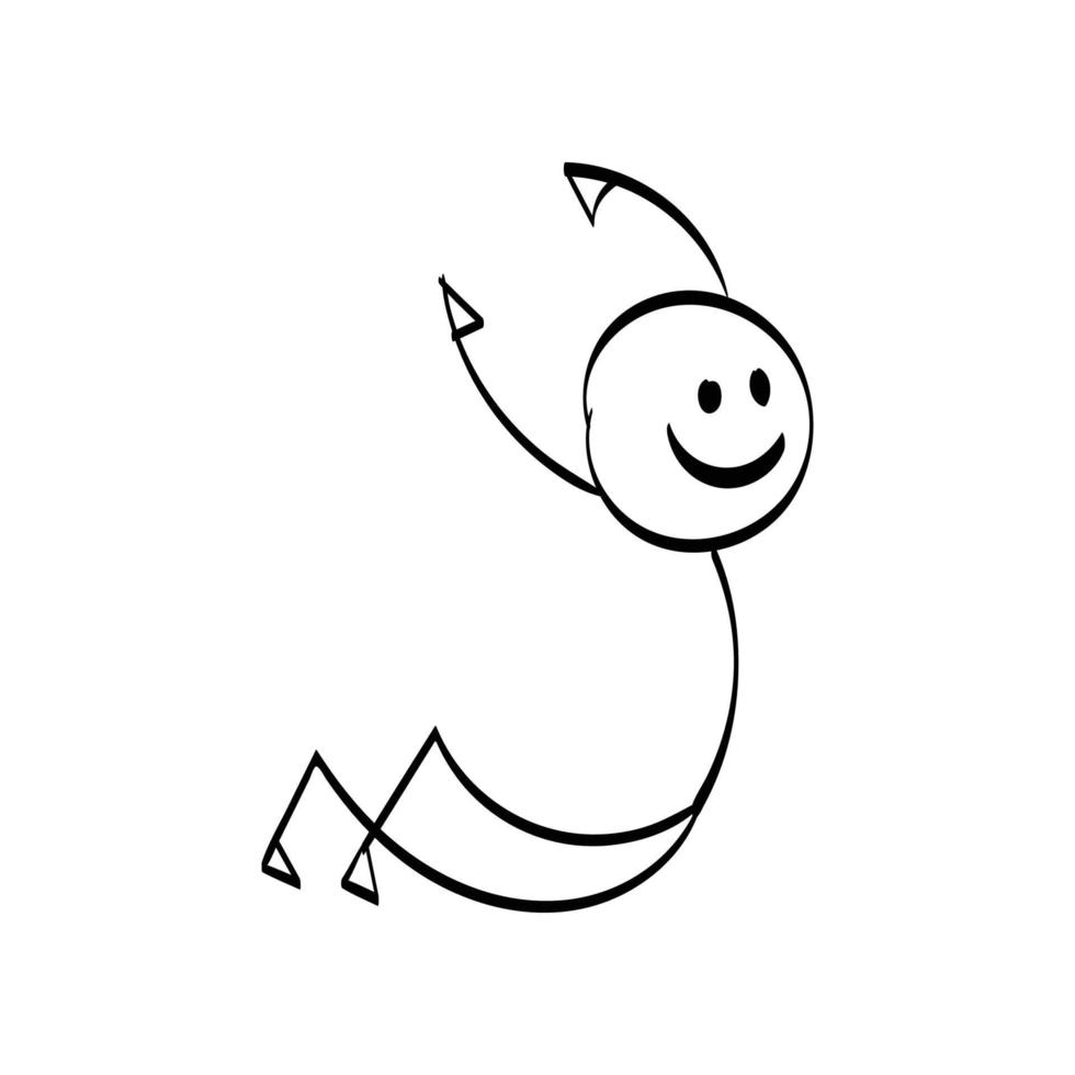ilustración de personaje de vector stickman