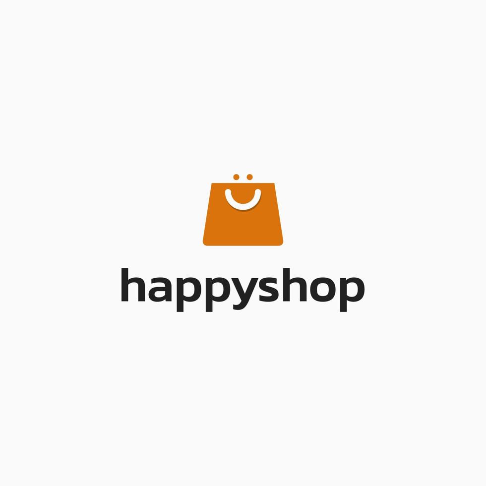 Abstract smile and bag logo. vector