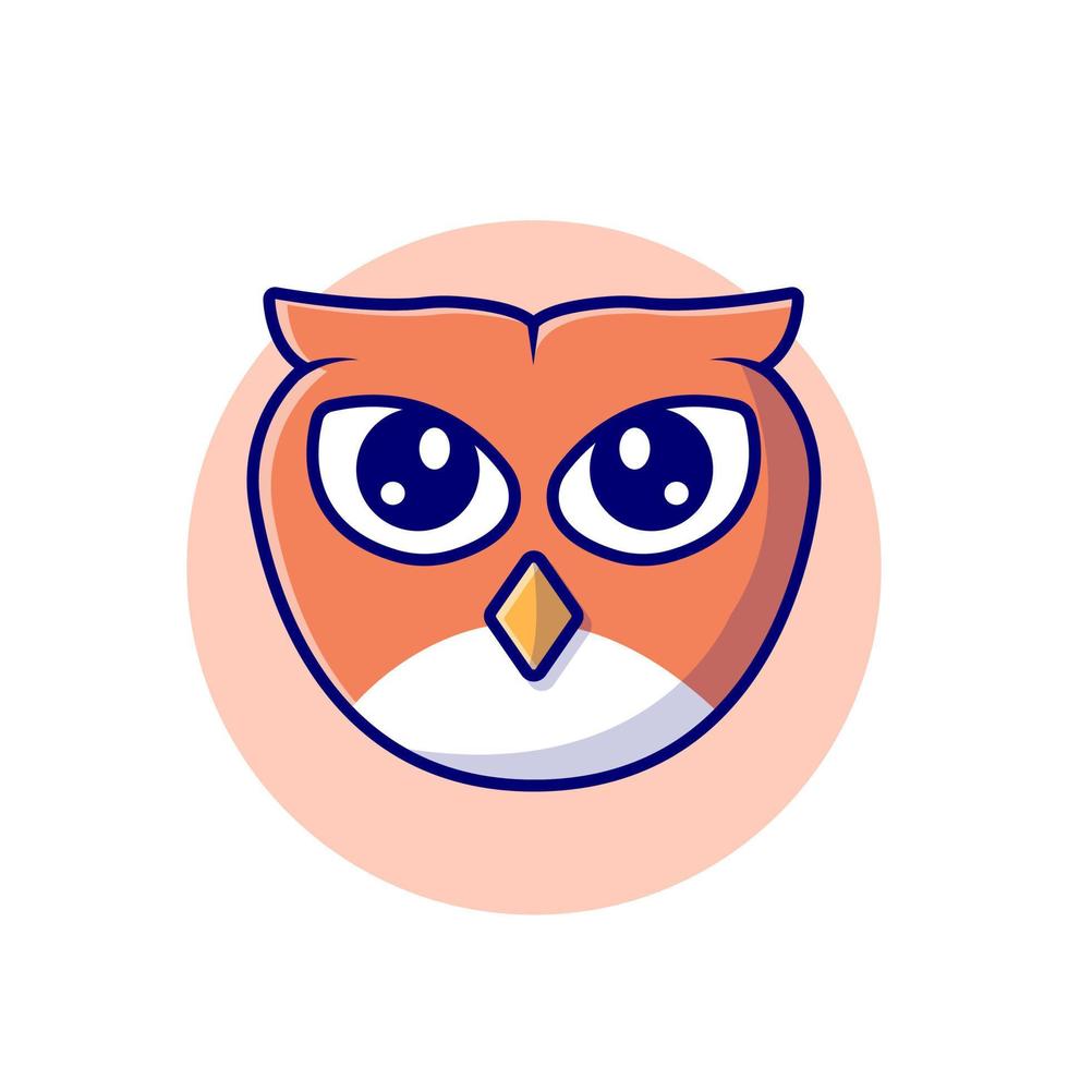 Cute Owl Cartoon Vector Icon Illustration. Animal Nature  Icon Concept Isolated Premium Vector. Flat Cartoon Style