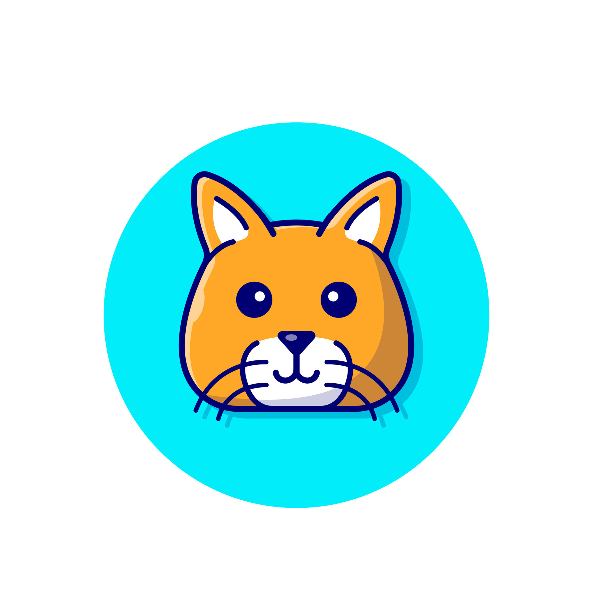 Cute Cat Head Cartoon Vector Icon Illustration. Animal Nature Icon Concept  Isolated Premium Vector. Flat Cartoon Style 11772616 Vector Art at Vecteezy