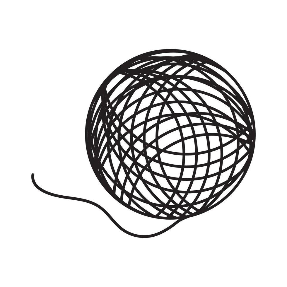 Yarn Ball Vector icon design illustration