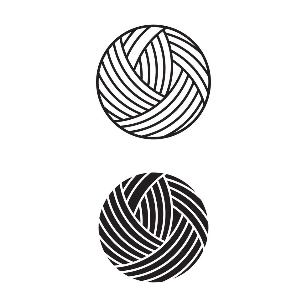 Yarn Ball Vector icon design illustration