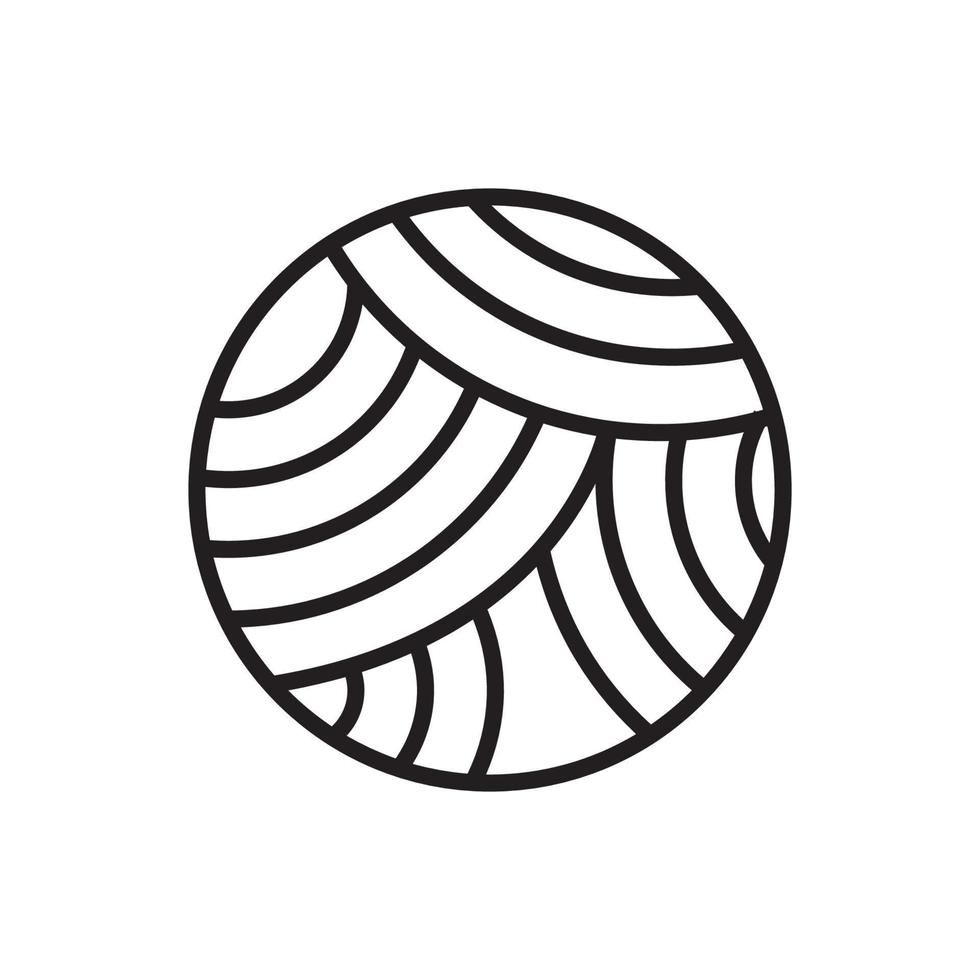 Yarn Ball Vector icon design illustration