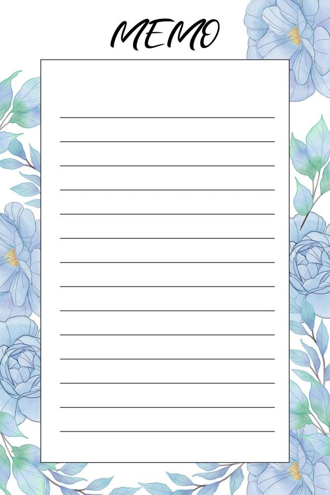 The Blue Flower Memo vector