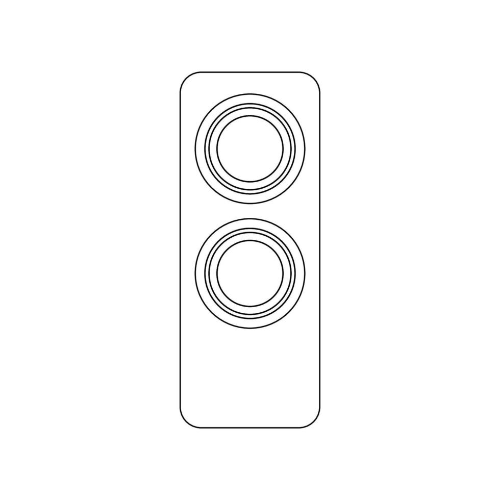 Speaker Outline Icon Illustration on White Background vector