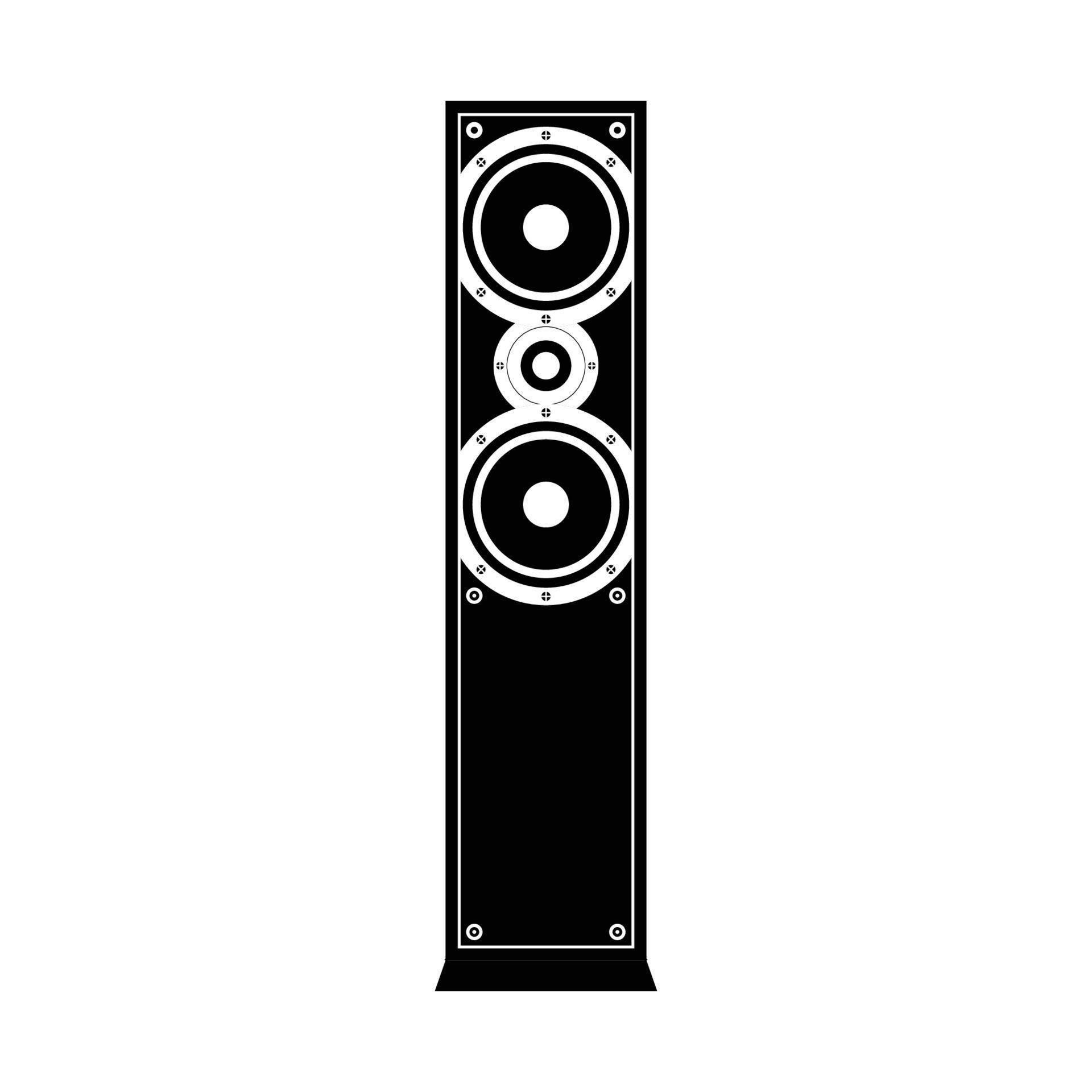 Speaker Silhouette. Black and White Icon Design Elements on Isolated