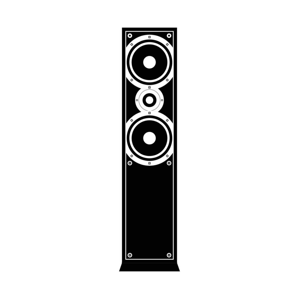 Speaker Silhouette. Black and White Icon Design Elements on Isolated