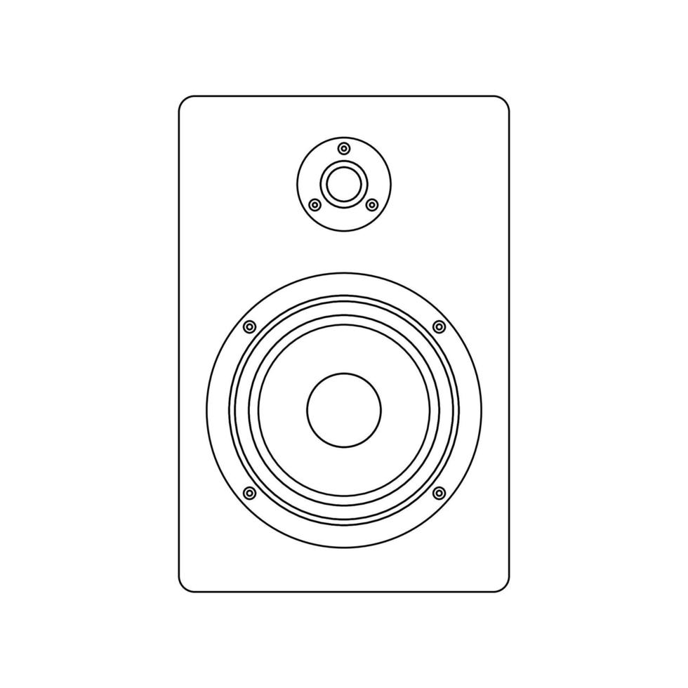 Speaker Outline Icon Illustration on White Background vector