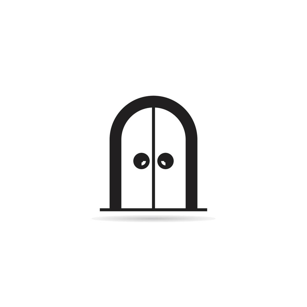ilustración de vector de icono de puerta