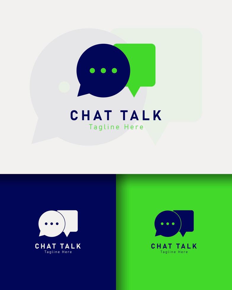 plantilla de vector de logotipo de conversación de chat