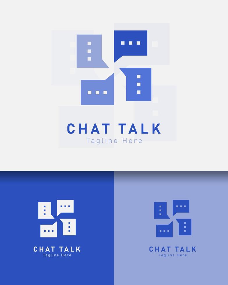 Chat talk logo vector template